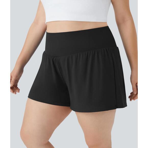 NWT Halara Super High Waisted 2-in-1 Yoga Plus Size Shorts 4''-Longer Length 3X - Picture 5 of 11